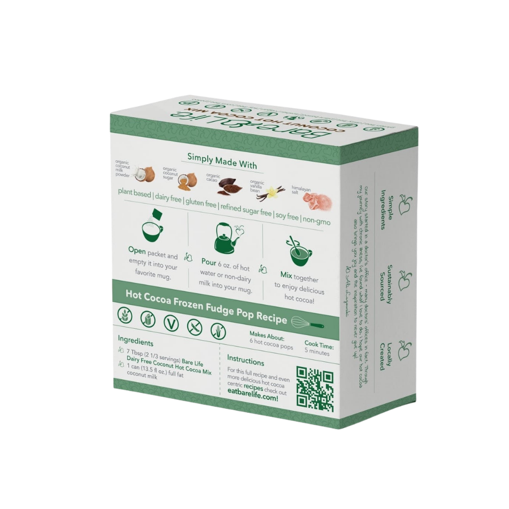 Bare Life - Dairy Free Coconut Hot Cocoa Mix | 5 Pack