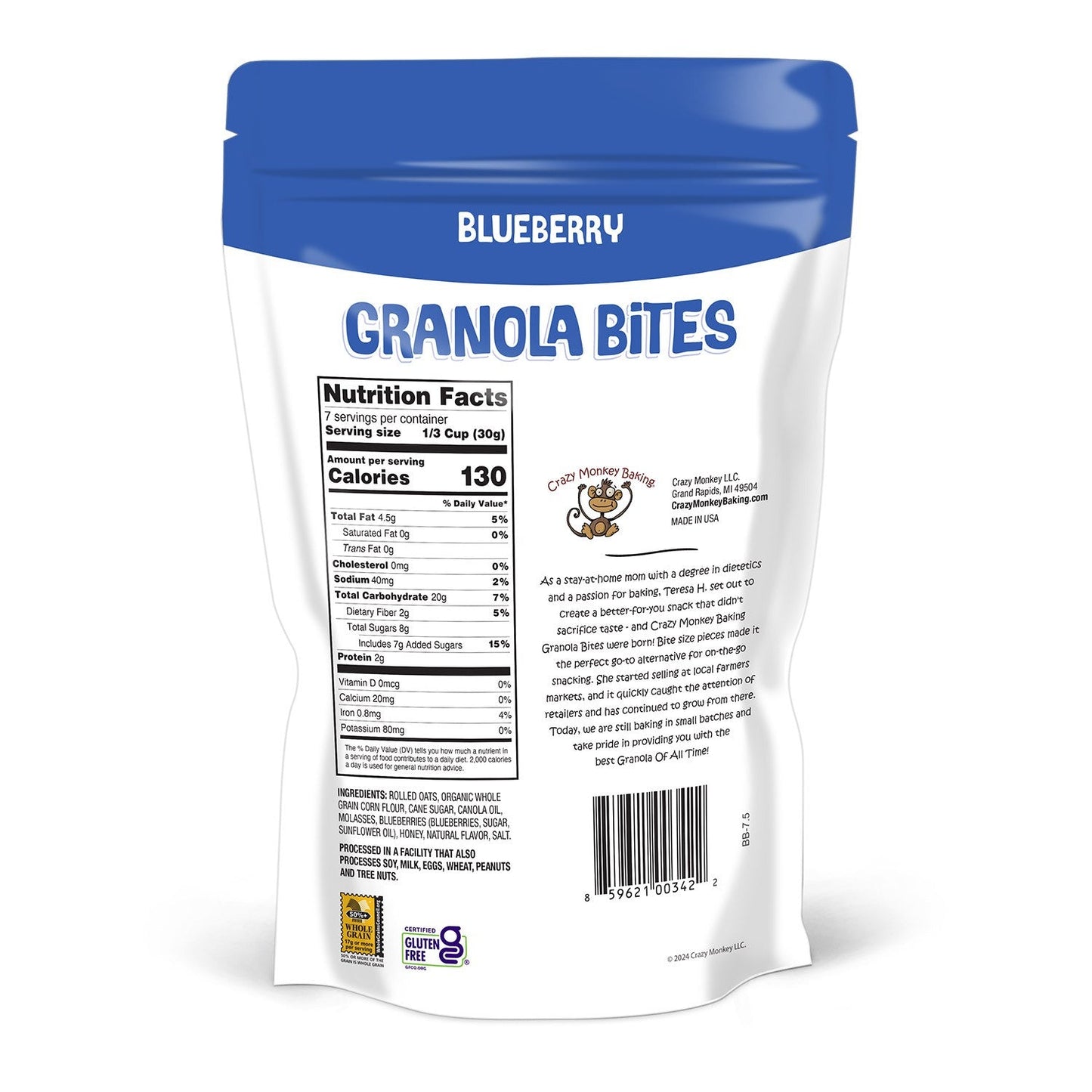 Crazy Monkey Blueberry Granola Bites