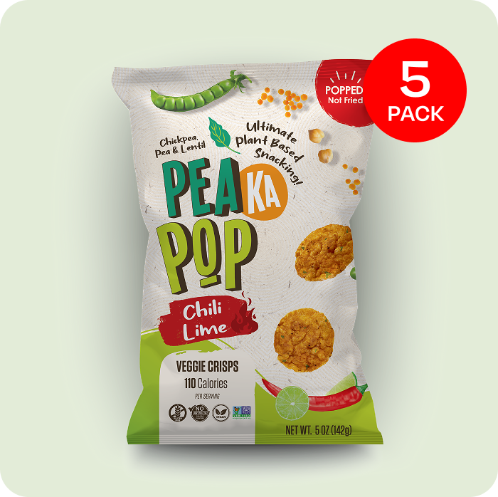 PeaKaPop Chili Lime Veggie Crisps