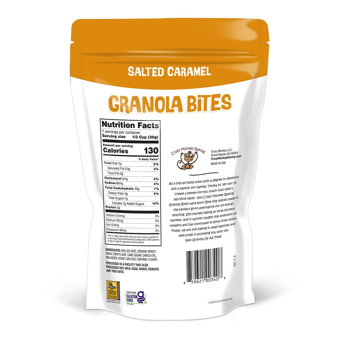 Crazy Monkey Salted Caramel Granola Bites