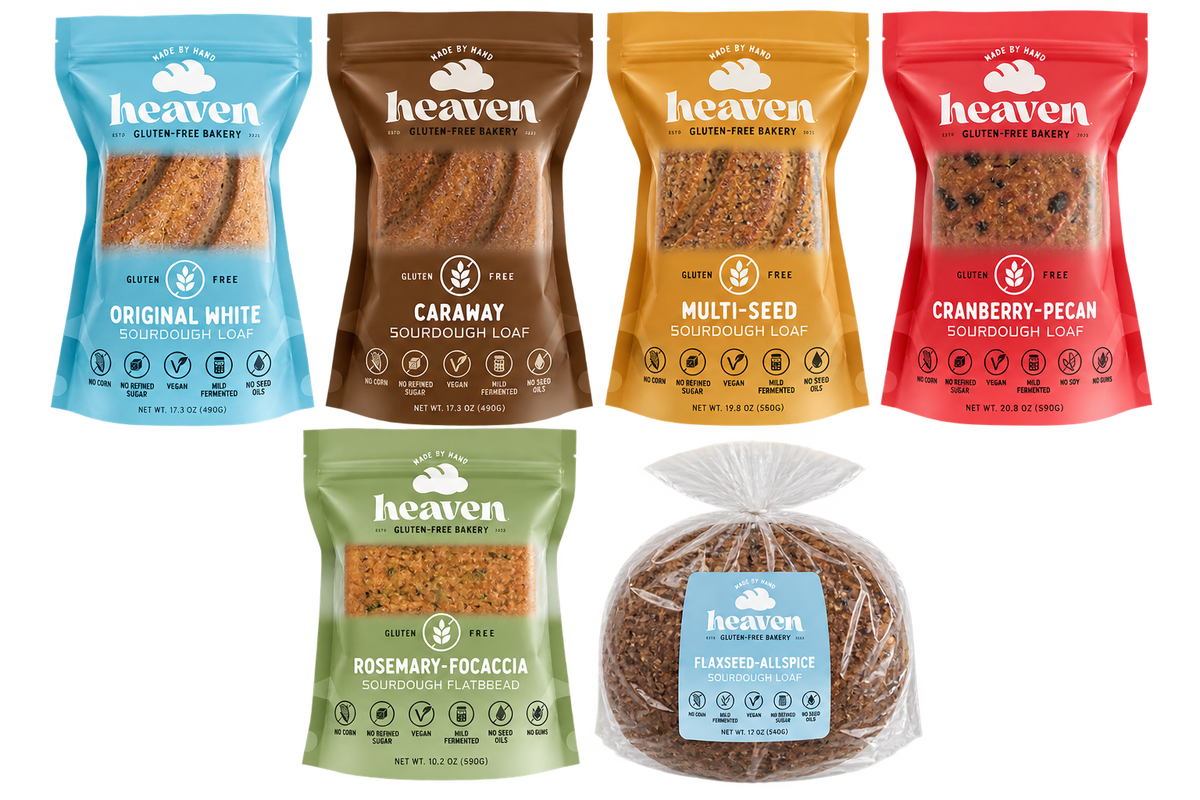 Heaven GF Bakery Buckwheat (White) Sourdough Vegan Loaf (4 pack)
