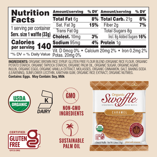 Swoffle Organic Caramel & French Vanilla 12 Pack Variety