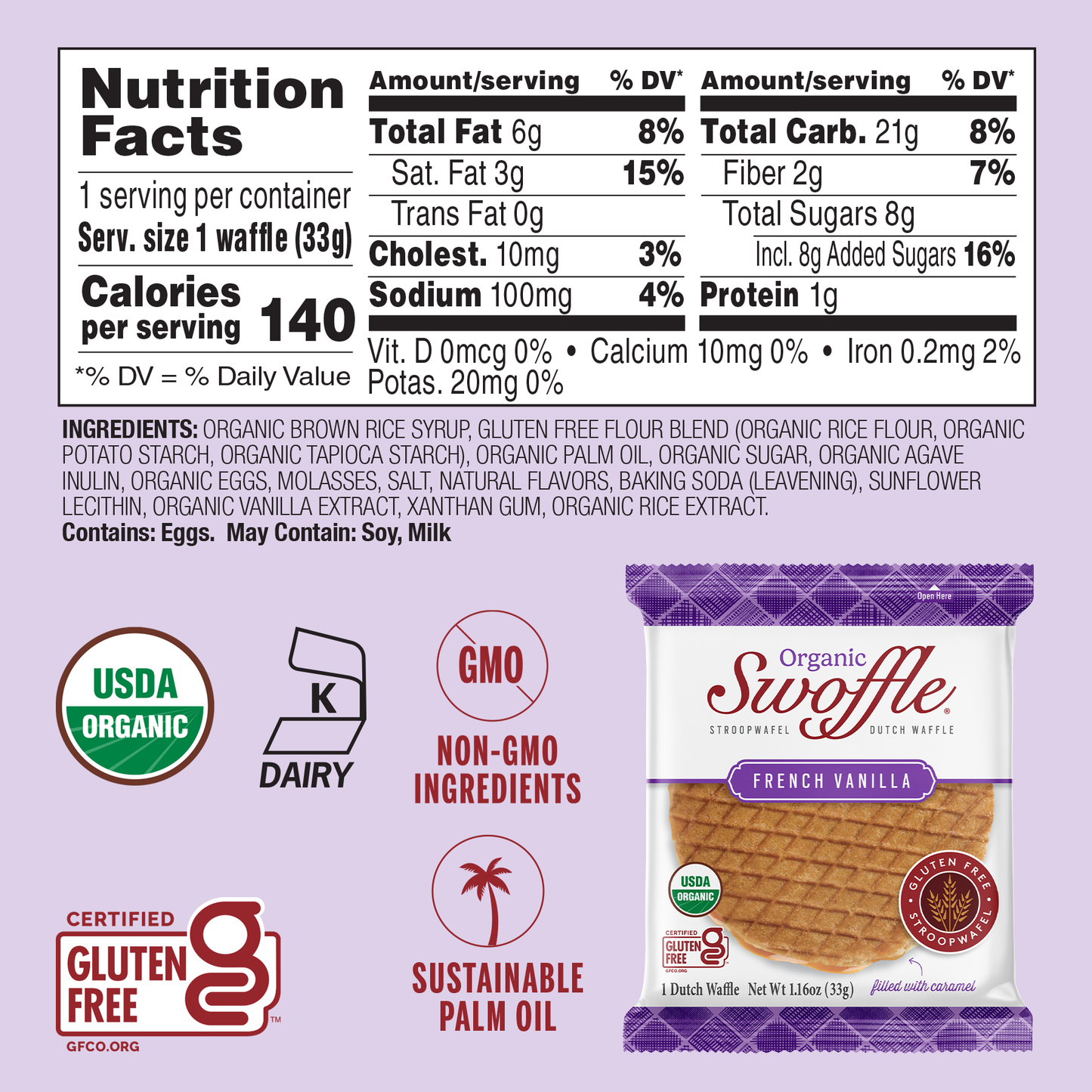 Swoffle Organic French Vanilla (12 Pack)