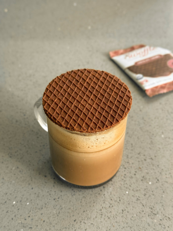 Gluten-Free Stroopwafel + Homemade Chocolate Latte