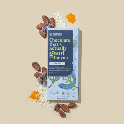 Elements Truffles Sea Salt chocolates featuring smooth dark chocolate truffles topped with sea salt crystals.