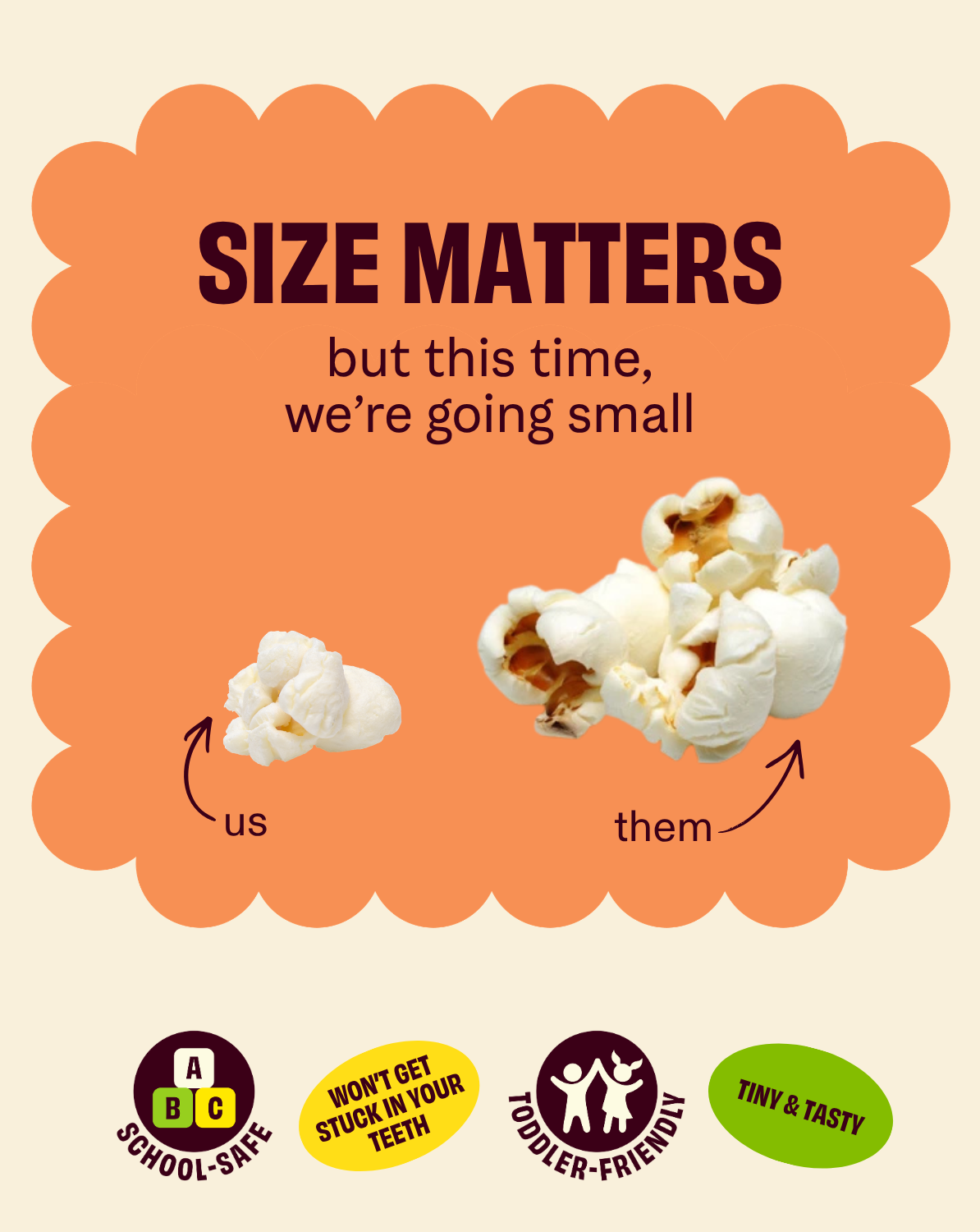 Cob Foods Seriously Cheesy popped sorghum snack in a bright yellow bag, showcasing fluffy, cheesy popcorn-like grains.