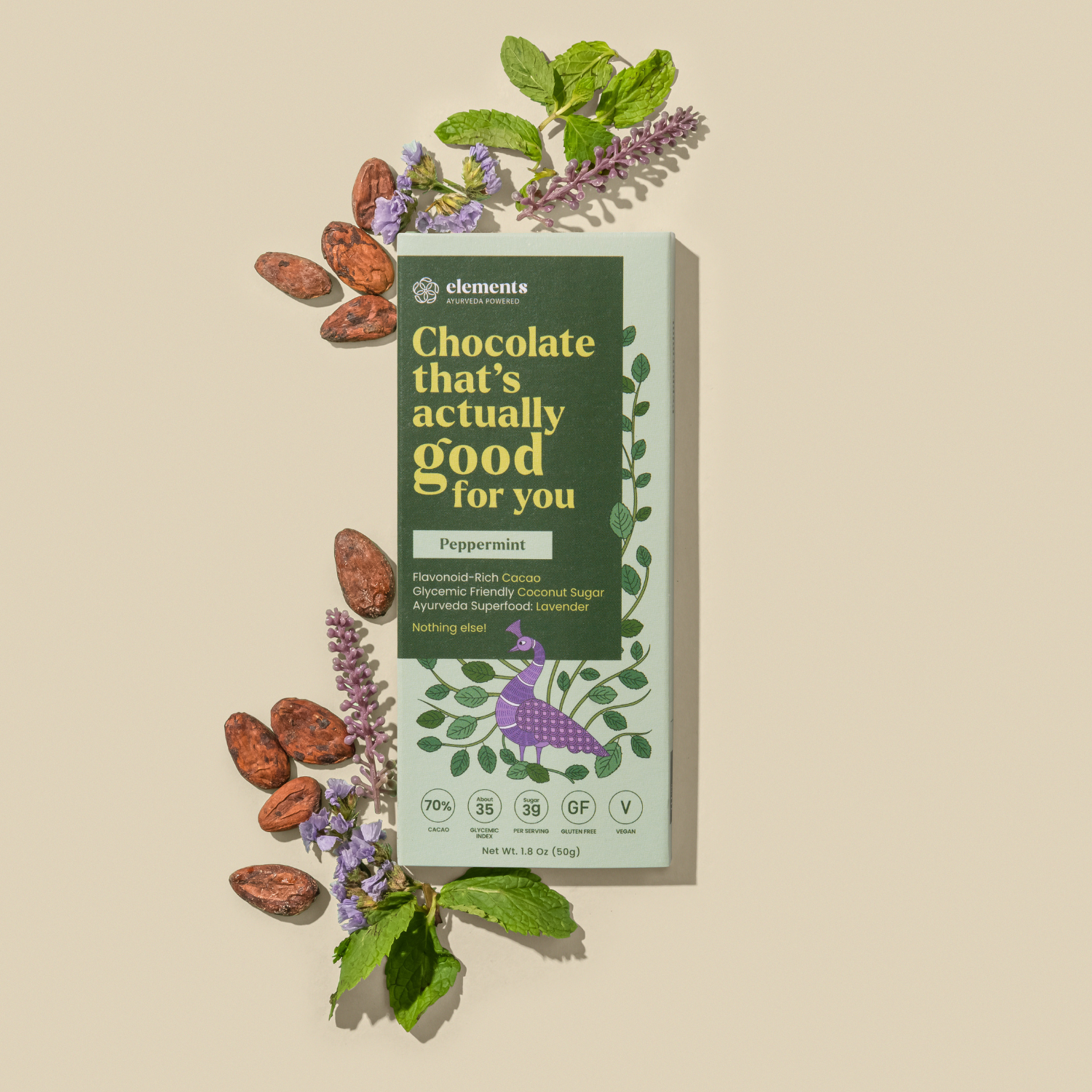 Assorted Elements Truffles Peppermint chocolates with smooth dark and white chocolate coatings and peppermint filling.