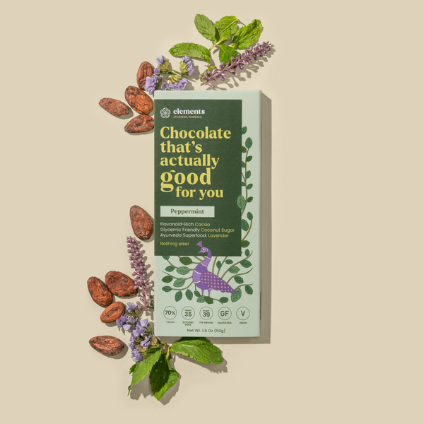 Assorted Elements Truffles Peppermint chocolates with smooth dark and white chocolate coatings and peppermint filling.