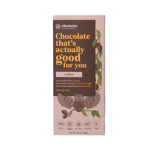 Assorted Elements Truffles Coffee chocolates in elegant packaging, showcasing rich, handcrafted chocolate truffles with coffee flavor.