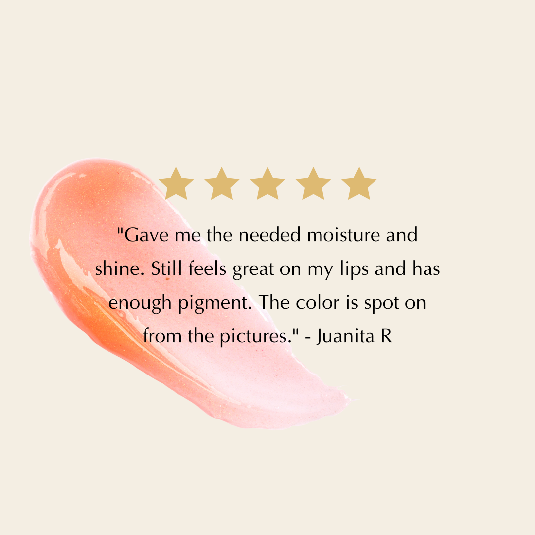 EpiLynx Hydrating Shine Lip Gloss in clear tube showing glossy, moisturizing lip gloss with vegan and gluten-free label