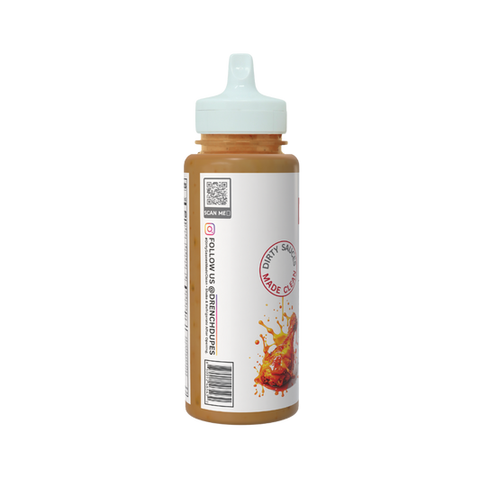 Drench Chick Sauce bottle showing label with spicy chicken sauce in a clear plastic container