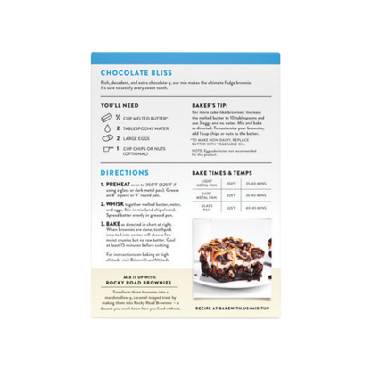 Two boxes of King Arthur Fudge Brownie Mix with baking instructions on the packaging.