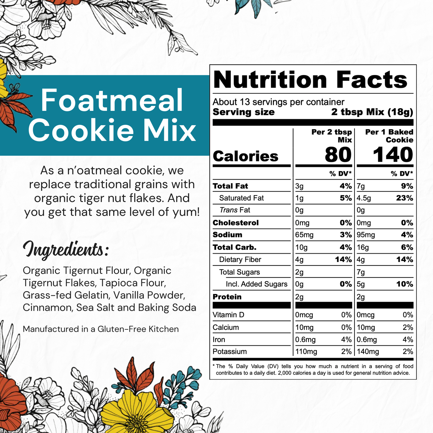 Eat G.A.N.G.S.T.E.R. oatmeal cookie mix in a bowl, showing the cookie dough with oats and chocolate chips ready for baking