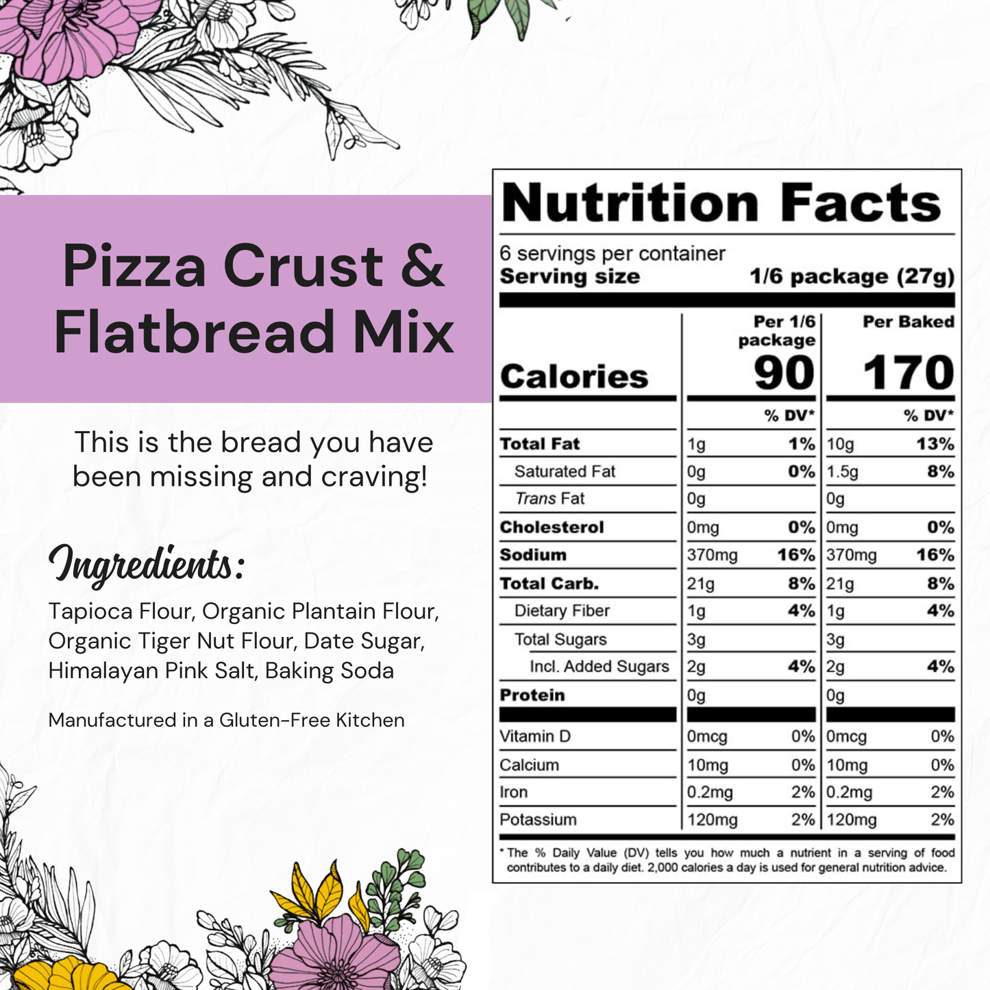 Eat G.A.N.G.S.T.E.R. VEGAN Pizza Crust & Flatbread Mix