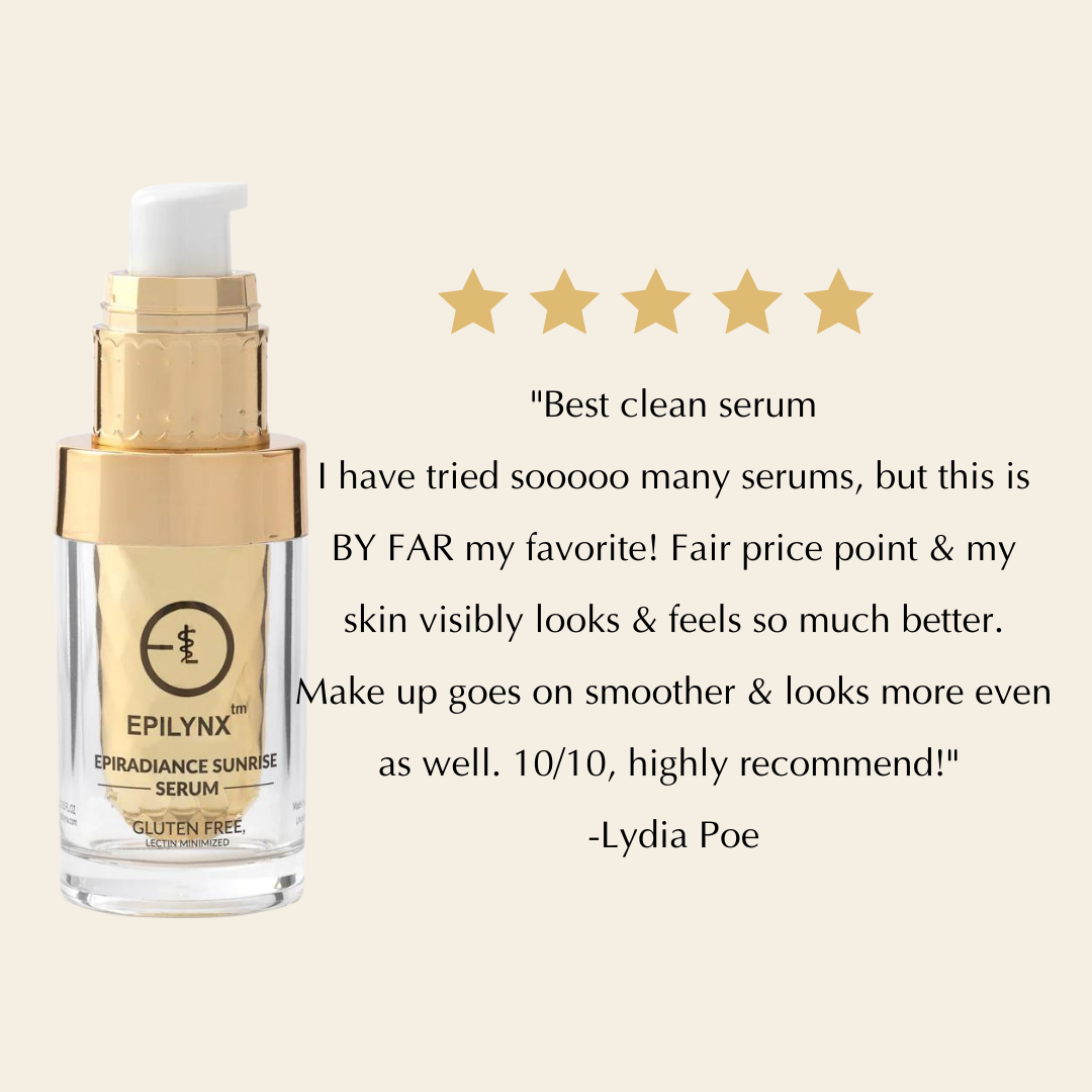 EpiLynx Sunrise Nourishing & Firming Face Serums set for sensitive skin, featuring hydrating and radiant glow-enhancing products