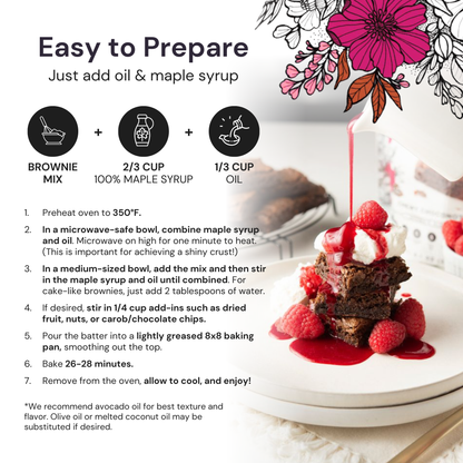Chocolate brownie mix by Eat G.A.N.G.S.T.E.R. Shop featuring a rich, chewy chocolate brownie in a colorful box.