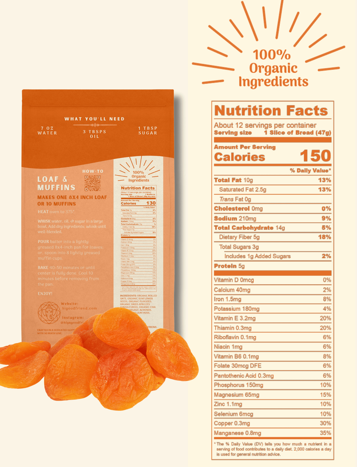 Variety pack of Good Friend bread mixes with nutritional panel, showcasing four different bread baking options in a 4-pack.
