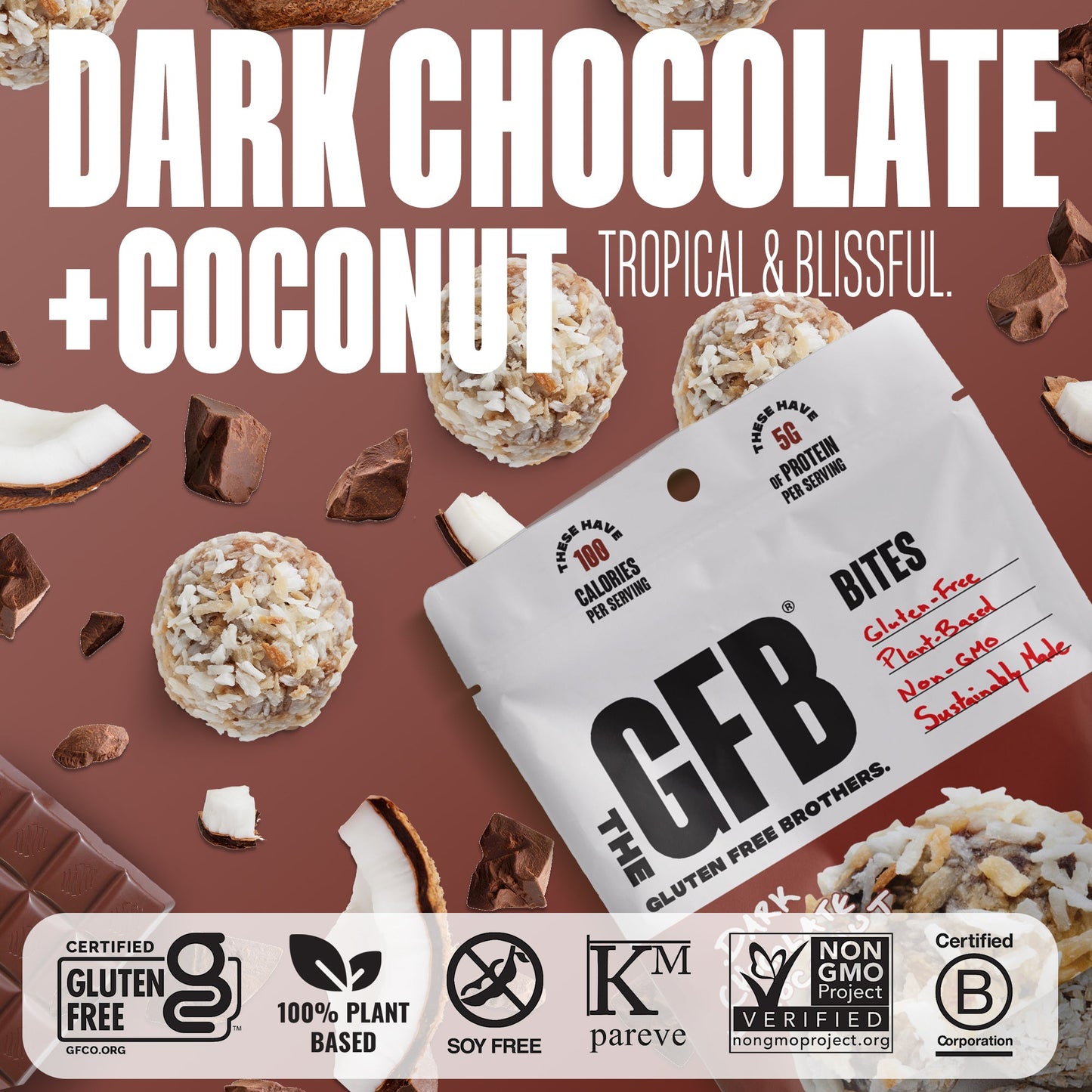 Four GFB Bites best seller sample pack snacks with assorted flavors in clear packaging, highlighting the brand and product variety.