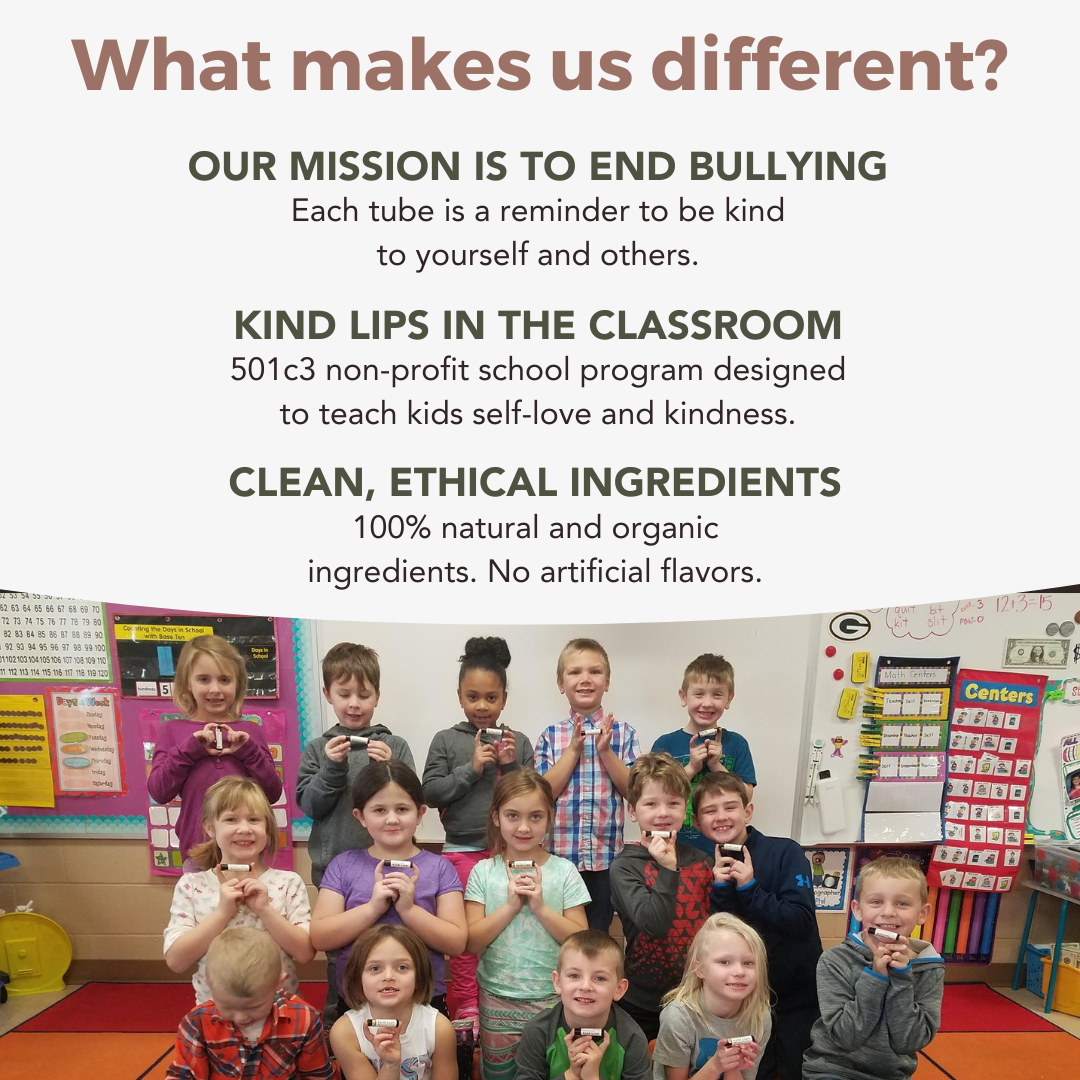 Kind Lips Unscented Organic Lip Balm tube with minimalist packaging and clear branding, showcasing a natural and eco-friendly product.