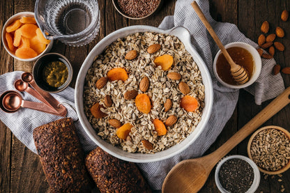 Good Friend Apricot Almond Bread Mix 4-pack box with apricot and almond baking mix ingredients visually featured