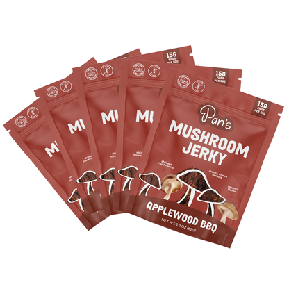 Pan's Applewood BBQ Mushroom Jerky Five Pack