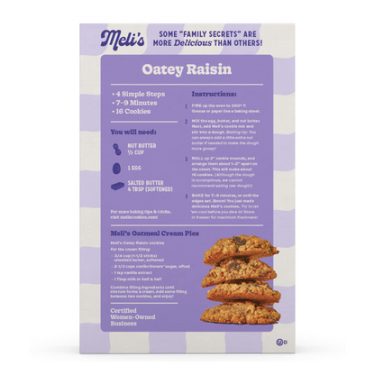 Meli's Oatey Raisin Cookie Mix (3-Pack)