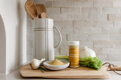 Clean Monday Meals chicken seasoning bouillon cube, natural flavor enhancer for soups and stews, in a compact package.