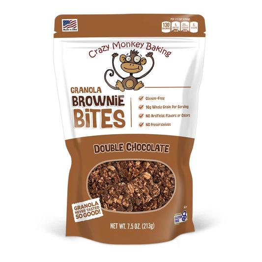 Crazy Monkey Double Chocolate Granola Brownie Bites