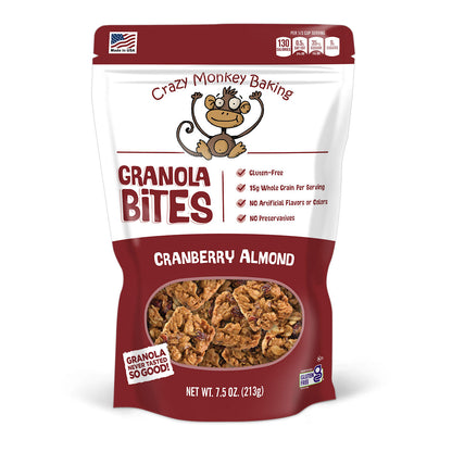 Crazy Monkey Cranberry Almond Granola Bites