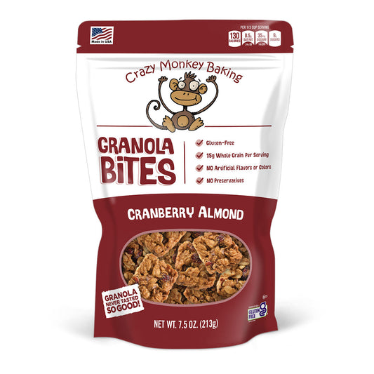 Crazy Monkey Cranberry Almond Granola Bites