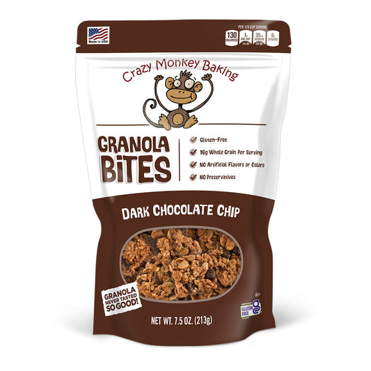 Crazy Monkey Dark Chocolate Chip Granola Bites