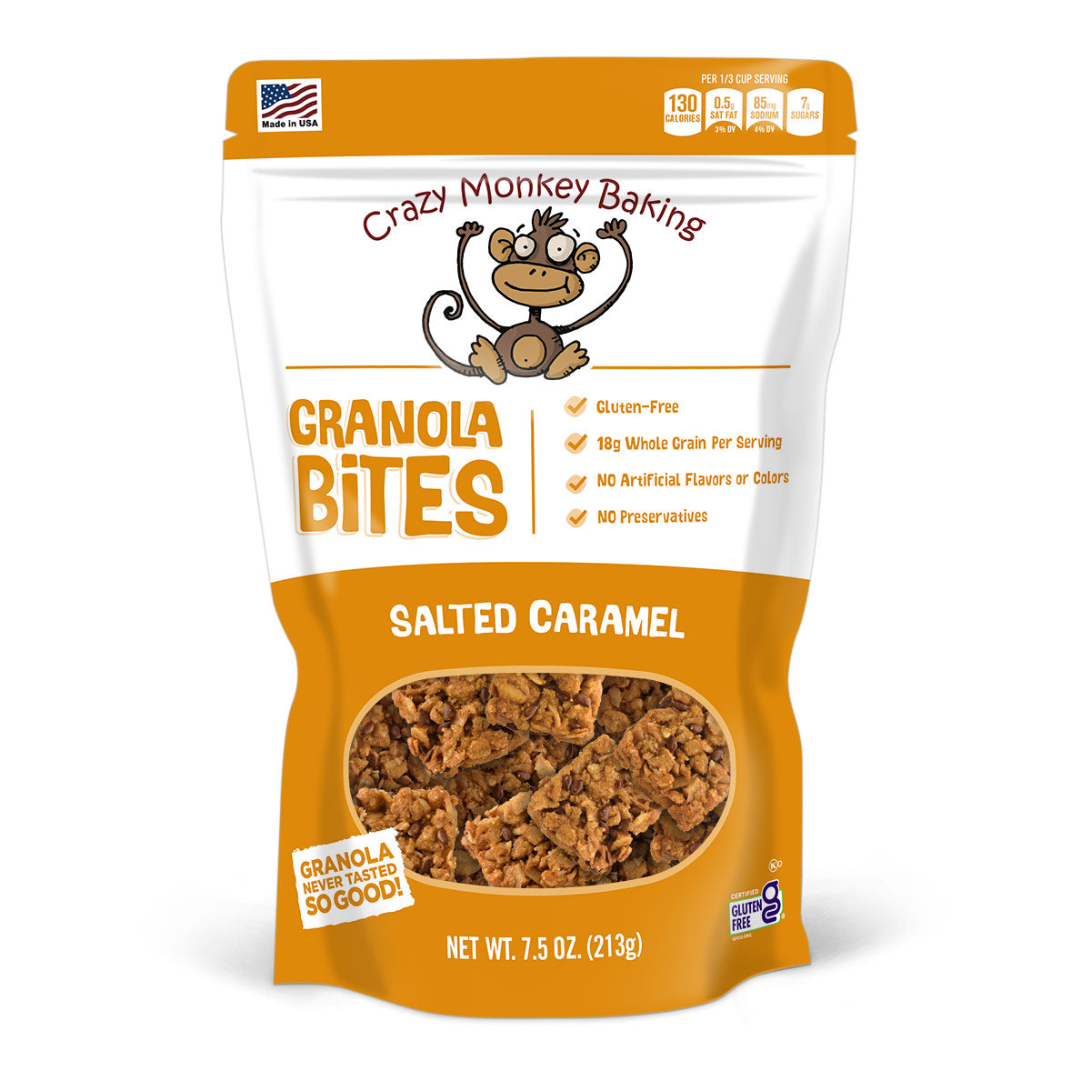 Crazy Monkey Salted Caramel Granola Bites