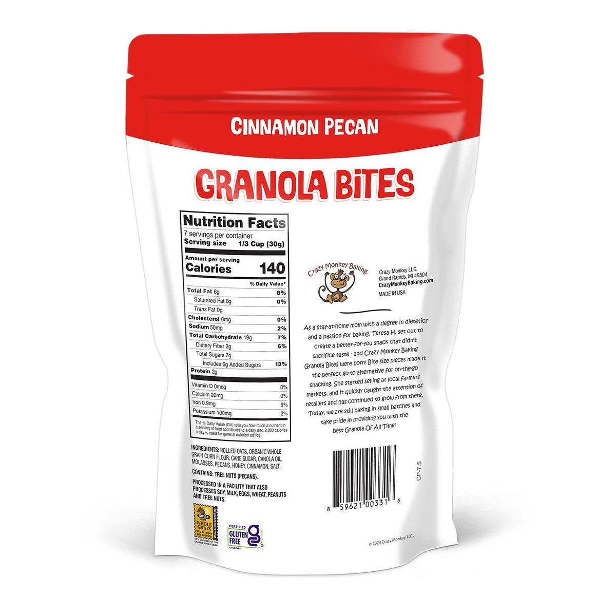 Crazy Monkey Cinnamon Pecan Granola Bites