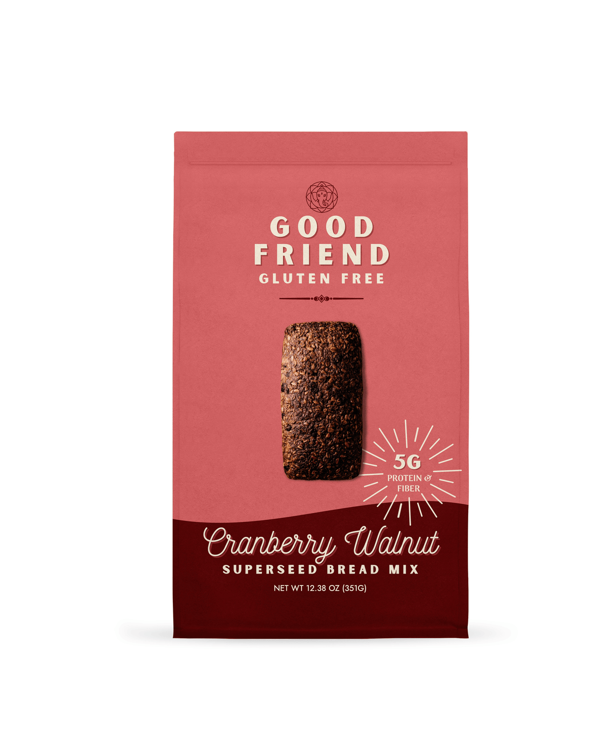 Good Friend Cranberry Walnut Bread Mix 4-pack bags, front packaging view