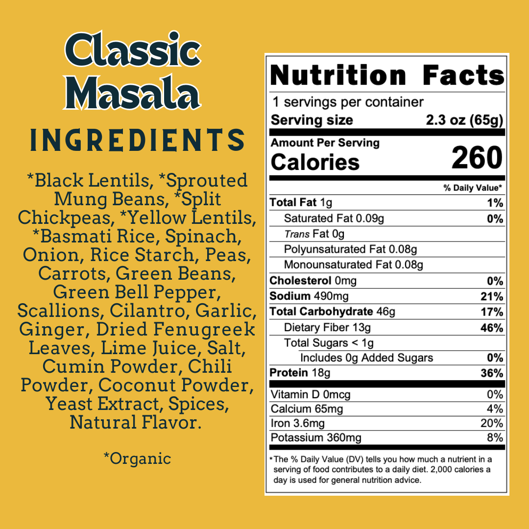 Assorted Aahana's Naturals sprouted power bowls with classic masala flavor, displayed in a variety pack on a neutral background.