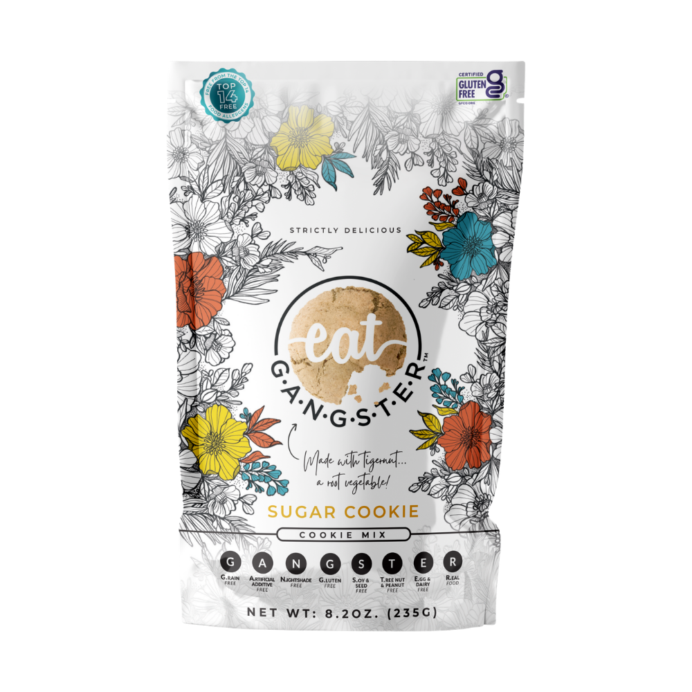 Eat G.A.N.G.S.T.E.R. Sugar Cookie Mix in a packaging bag, ready for baking sweet, homemade cookies.