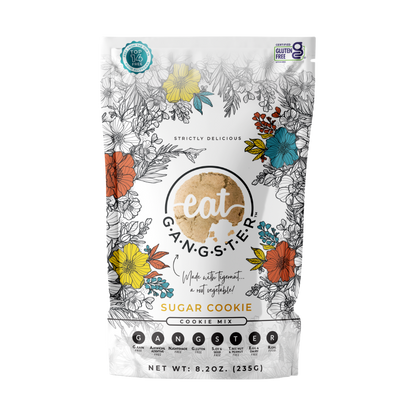 Eat G.A.N.G.S.T.E.R. Sugar Cookie Mix in a packaging bag, ready for baking sweet, homemade cookies.