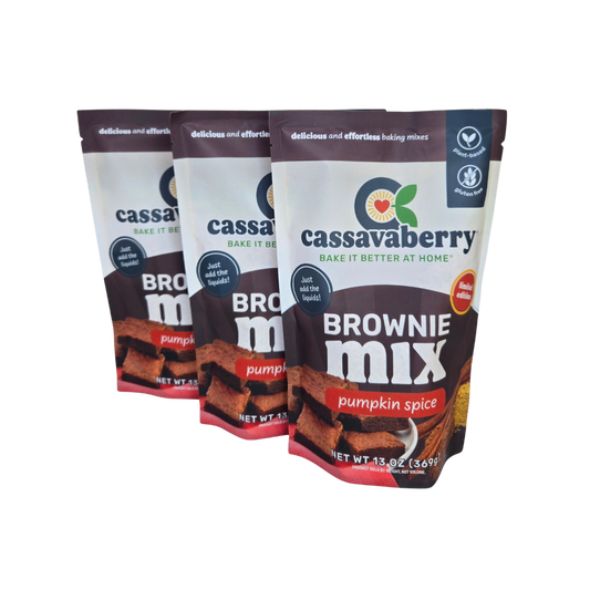 Cassavaberry Pumpkin Spice Brownie Mix | Plant-Based & Limited Edition (3-pack)
