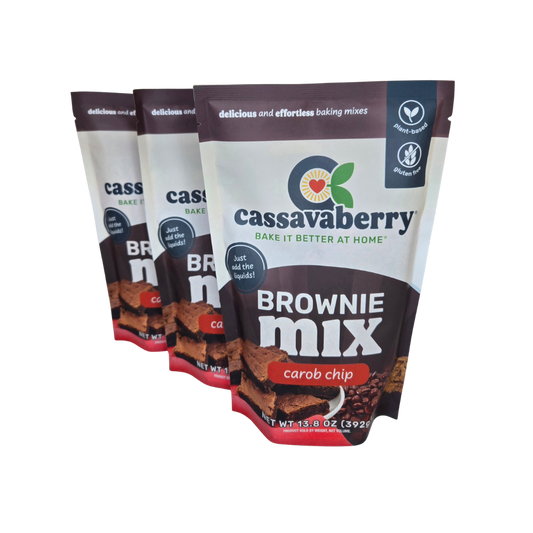 Cassavaberry Carob Brownie Mix | Plant-Based & Chocolate-Free (3-pack)