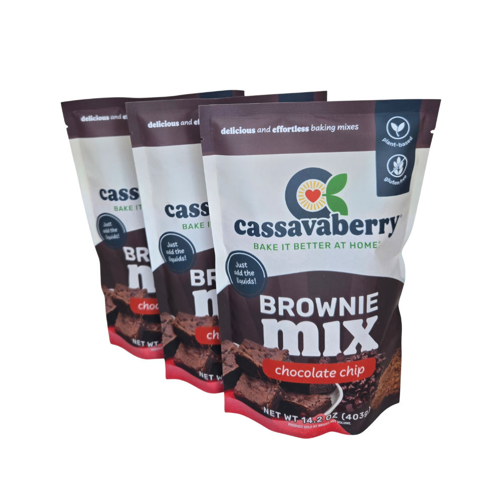 Cassavaberry Chocolate Brownie Mix | Plant-Based (3-pack)