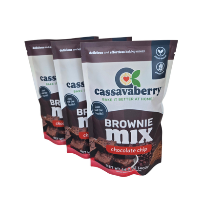 Cassavaberry Chocolate Brownie Mix | Plant-Based (3-pack)