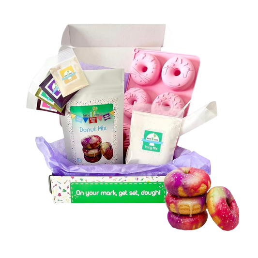 Little GF Chefs Unicorn Donuts Kit with colorful donut molds and decorating tools for kids' baking fun