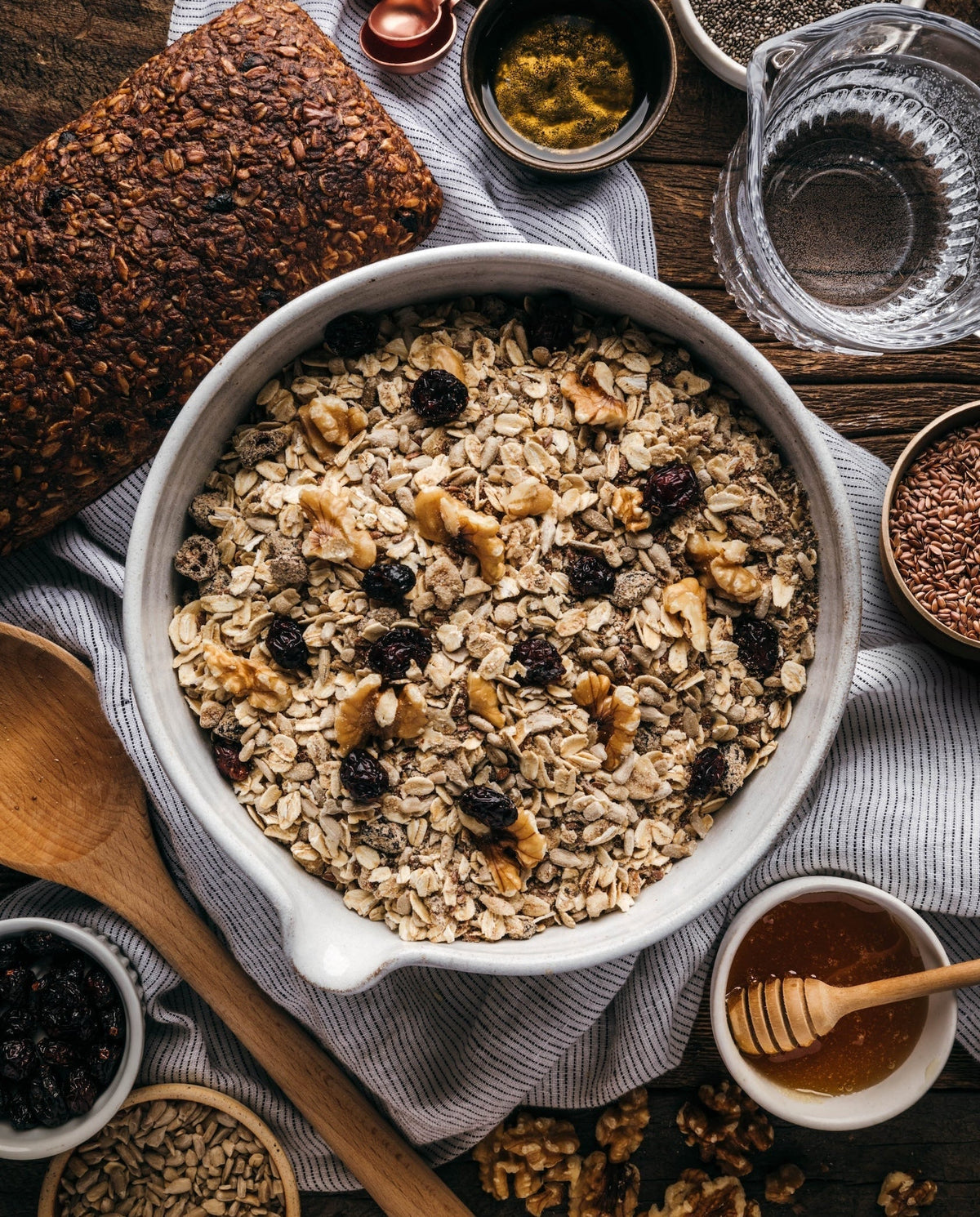 Good Friend cranberry walnut bread mix for home baking, shown in a package with fresh cranberries and walnuts.