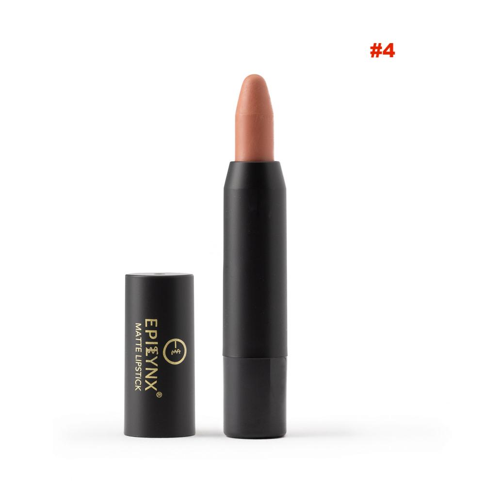 EpiLynx Perfect Lip Crayon showing a sleek, buildable lipstick balm pencil in a vibrant shade with a rounded tip.