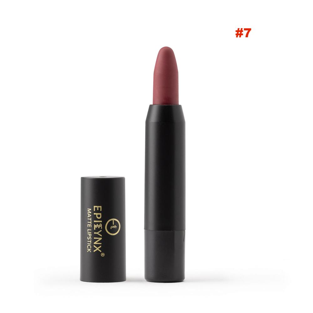 EpiLynx Perfect Lip Crayon in shade 07, a hydrating and buildable vegan gluten-free lipstick balm pencil with a smooth, rounded tip.