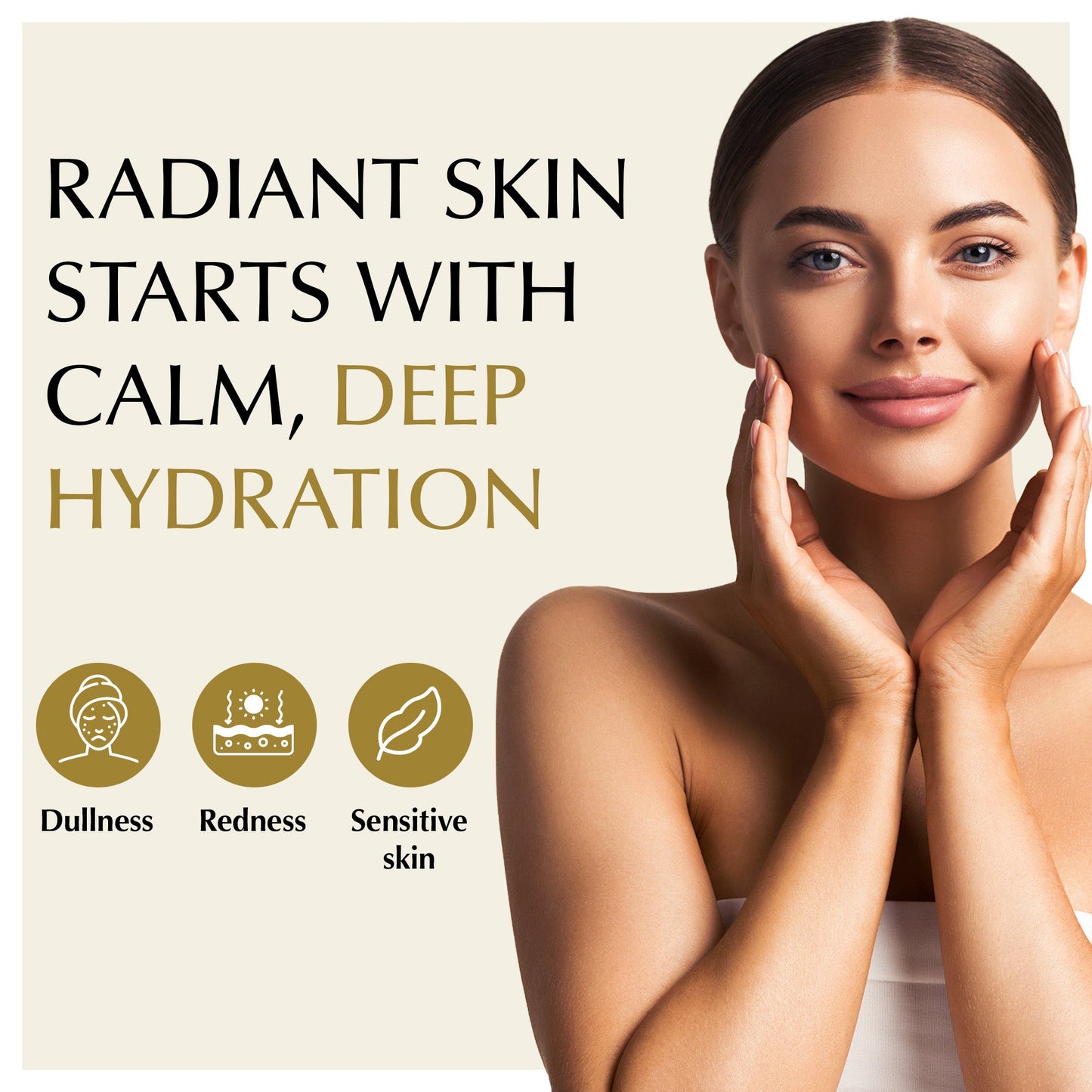 EpiLynx Brightening Vitamin C Glow Serum for sensitive, dry skin in a clear glass bottle with dropper applicator.