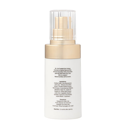 EpiLynx gentle exfoliating face scrub with hyaluronic acid, aloe vera, and biodegradable jojoba beads for daily cleansing.