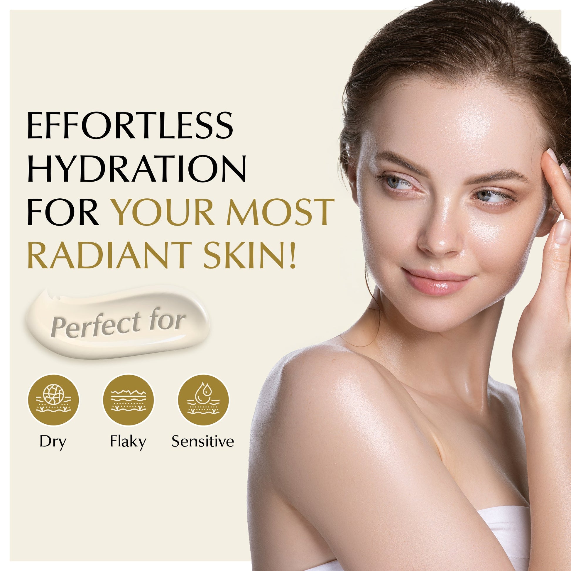 EpiLynx lightweight face moisturizer serum for sensitive and dry skin, featuring a calming and hydrating formula in a white pump bottle.