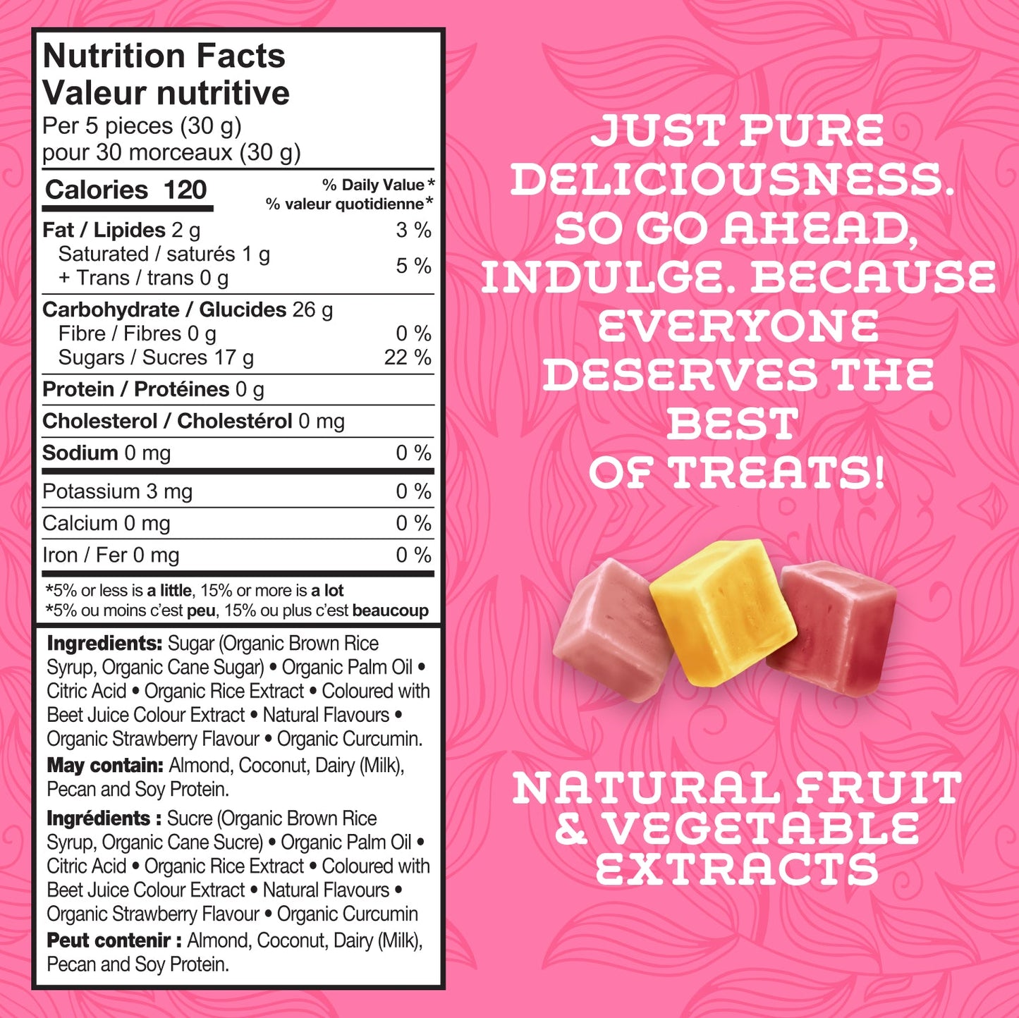 Organic Fruit Chew candies by Lovely Candy Company featuring colorful, chewy fruit-flavored candies in a natural packaging.