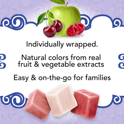 Organic sour chewy candies from Lovely Candy Company, featuring vibrant fruit flavors and colorful packaging.
